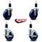 Service Caster 4'' Solid Poly Wheel Swivel 1-3/8'' Expanding Stem Caster Set 2 Brakes, 4PK SCC-EX20S414-SPUS-2-TLB-2-138 - alternate 5